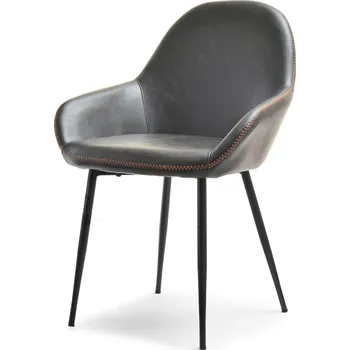 Křeslo Mebel Partner Gemer (šedá + černá)