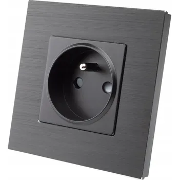 Elektrická zásuvka Nástěnná Elektrická Zásuvka Luuna černá