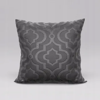 Polštář Dekorační povlak na polštář Tmavě šedý, šitý v Polsku
