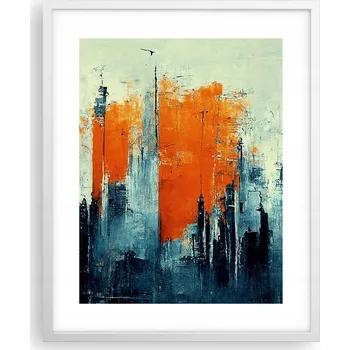 Obraz Obraz plakát na zeď v bílém rámu 40x50 abstrakce plakáty do obýváku