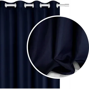 Obraz ZÁCLONY DO OBÝVÁKU HOTOVÉ S KOLEČKY TMAVĚ MODRÉ 140x190 VIVA