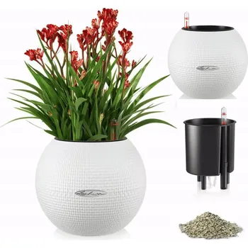 Květináč Květináč plast bílý Lechuza 20 cm x 20 x 16 cm