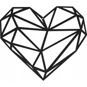 Obraz Dekorace na zeď GEOMETRICKÉ SRDCE 3D obraz DOMER