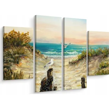Obraz Obraz Čtyřdílný Vícedílný Písečné Duny Krajina Příroda Rackové 200x150 cm