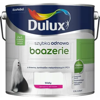 barva na zeď Dulux Rychlá obnova Barva pro obložení - Bílá saténová 2,5 l