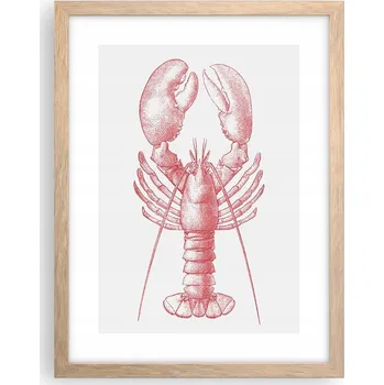 Obraz Obraz plakát v rámu světlý dub do obýváku 30x40 humr foto plakáty na zeď