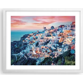 Obraz Obraz plakát na zeď v bílém rámu 50x40 krajina foto do obýváku