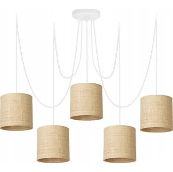 Závěsné svítidlo Fabryka Lamp Spider V béžovo-bílé 15 cm