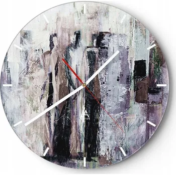 Hodiny Nástěnné hodiny do kuchyně 30x30 Umělecké skleněné hodiny do obýváku Loft Tiché