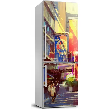 Fototapeta Tapeta na lednici samolepka Barevné město 70x190