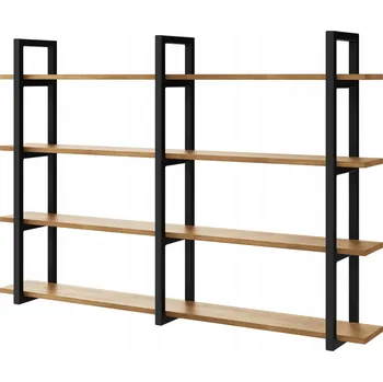 police Závěsná police industrial loft kov dub 160 cm