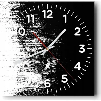 Hodiny Kuchyňské nástěnné hodiny 30x30 Abstrakce Skleněné hodiny do obýváku Moderní Tiché