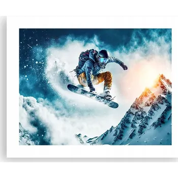 Obraz Obraz plakát na zeď bez rámu 50x40 snowboard foto obývací pokoj ložnice
