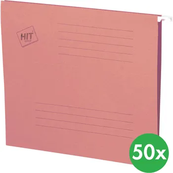HIT Office Závěsné desky A4, růžové, 50 ks