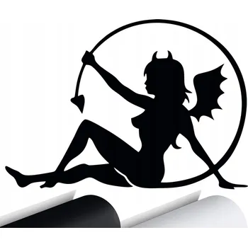 Samolepicí dekorace na vozidlo NÁLEPKA na auto ĎÁBEL ĎÁBLICE ŽENA DEVIL