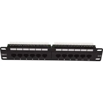 Patch panel PATCHP1U12P - LEXI-Net Patch panel pro 10" rozvaděče C5e 12Port 1U