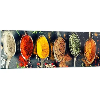 Obraz Obraz na skle do obýváku ložnice 90x30 koření obrazy na zeď sklo