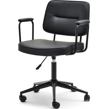 Křeslo Mebel Partner Henro (ořech tmavý + černá)