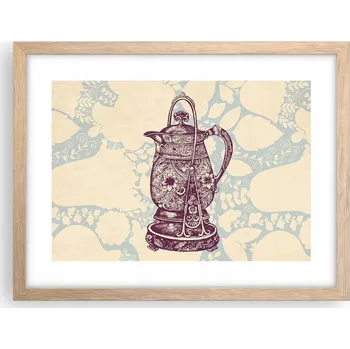 Obraz Obraz plakát v rámu světlý dub do obýváku 40x30 džbán foto na zeď