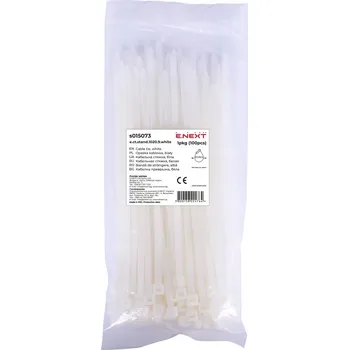 Organizace kabelů Pásek upínací pásek bílý 9x1020mm 100 Ks metrový 1m STAHOVACÍ PÁSKY