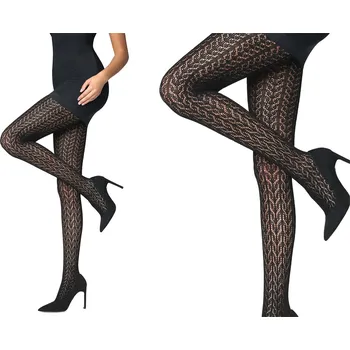 Dámské punčochy Vzorované Punčocháče Marilyn Sophia 611 120 DEN černé Nero velikost 3/4