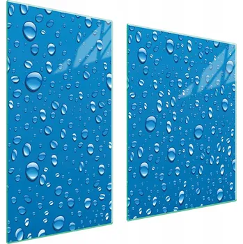 Obraz SKLENĚNÁ OCHRANNÁ DESKA NA SPORÁK 90x52 KAPKY TVRZENÉ SKLO