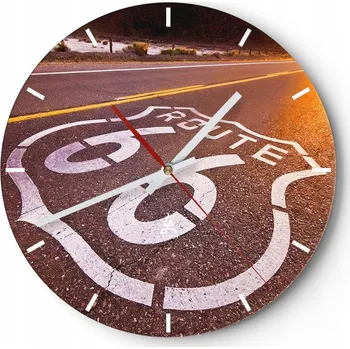 Hodiny Velké nástěnné hodiny 40x40 Usa Skleněné hodiny Kulatý Tiché