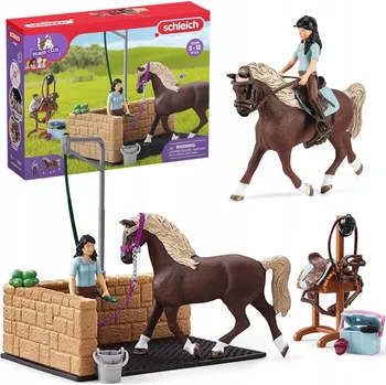Figurka Schleich Horse Club - Myčka pro koně Emily a Luna, figurky pro děti 5+