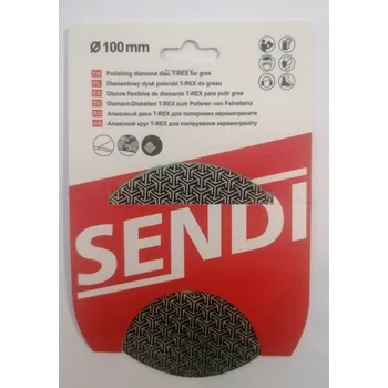 Brusný kotouč Diamantový lešticí kotouč T-REX SENDI zrnitost 200 na dlažbu/gres na suchý zip