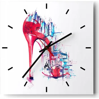 Hodiny Velké nástěnné hodiny 40x40 Abstrakce Skleněné tiché hodiny