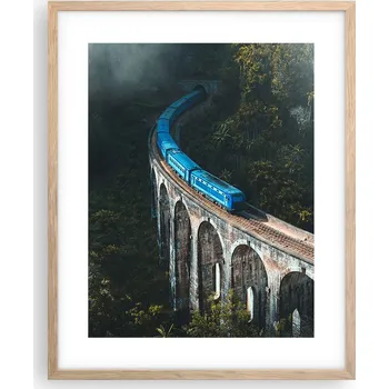 Obraz Obraz plakát na zeď v rámu světlý dub 40x50 most foto plakáty do obýváku