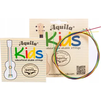 Struna pro kytaru a smyčcový nástroj Struny pro ukulele Aquila 138U, barevné
