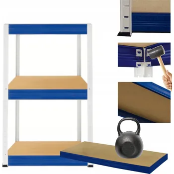 Dílenský regál Kovový regál do garáže, skladu HELIOS 106x35x35cm, 3 police, nosnost 175kg PL