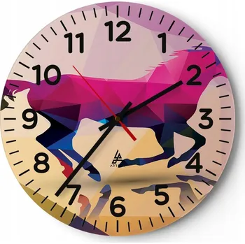 Hodiny Kuchyňské nástěnné hodiny 30x30 Zvířata Moderní skleněné hodiny Obývací pokoj Tiché