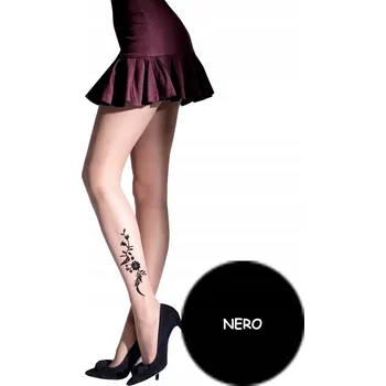 Dámské punčochy Vzorované Punčocháče Knittex SHINE 20 DEN černé Nero, velikost 4