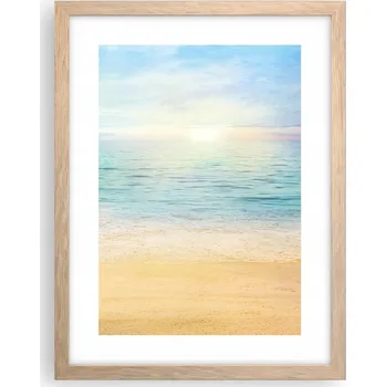 Obraz Obraz plakát v rámu světlý dub do obýváku 30x40 moře foto plakáty na zeď