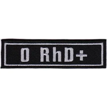 Nášivka VAR nášivka HARLEY 11 x 3 cm šedá krevní skupina 0Rh+