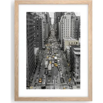 Obraz Obraz plakát v rámu světlý dub do obýváku 30x40 New York foto na zeď