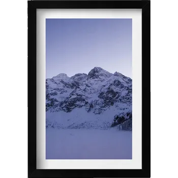 Obraz Obraz v černém rámu dekorace na zeď Krajina zasněžených hor 20x30 cm
