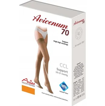 Dámské punčochy Aries dámské samodržící punčochy matné 140 den, univerzální velikost