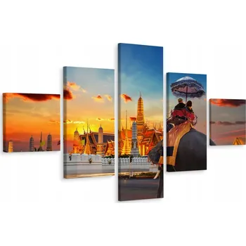 Obraz Vícedílný obraz Buddhy - Buddhistický CHRÁM Dekorace 250x150 cm