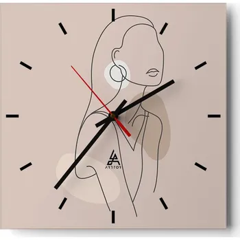 Hodiny Velké nástěnné hodiny 40x40 Abstrakce Skleněné tiché hodiny