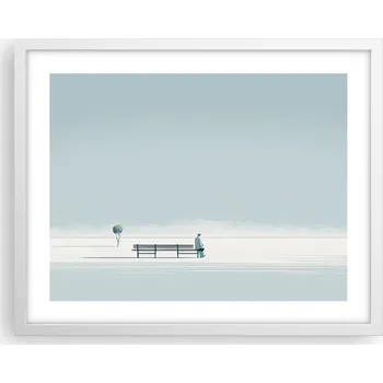 Obraz Obraz plakát na zeď v bílém rámu 50x40 minimalismus foto do obýváku