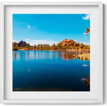 Obraz Dekorativní obraz v rámu na zeď do obýváku Scenérie parku Papago 50x50 cm