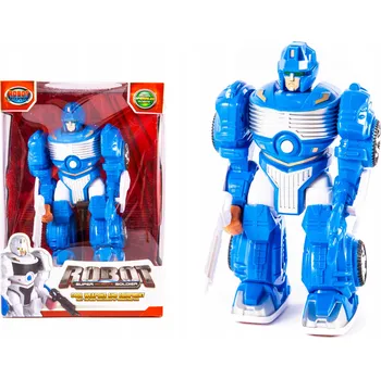 Figurka ROBOT CHODÍ, STŘÍLÍ, SVÍTÍ RŮZNÉ BARVY