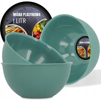 Miska na polévku, salát, kuchyňská, 1 l, zelená, plastová
