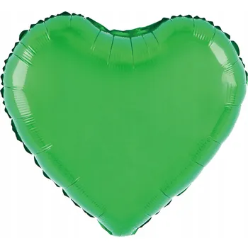 Balónek Fóliový balónek srdce zelené lesklé 45 cm