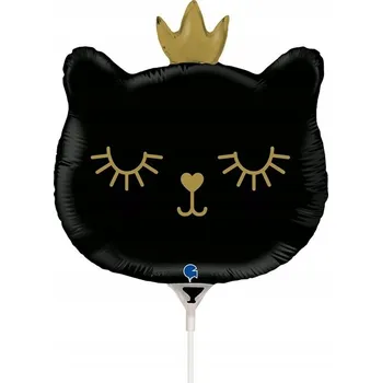 Balónek Fóliový balónek narozeniny kočka kotě černá