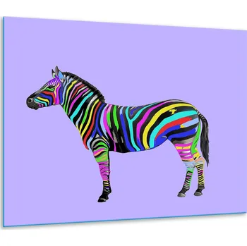 Obraz SKLENĚNÁ OCHRANNÁ DESKA NA SPORÁK 60x52 ZEBRA