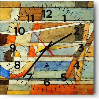 Hodiny Nástěnné hodiny do obýváku 40x40 Abstrakce Tiché hodiny Skleněné hodiny Bez hlučnosti